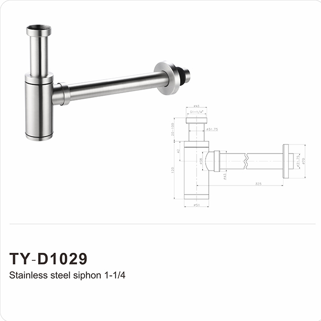 Siphon pour bouteille de lavabo (siphon), 32 mm