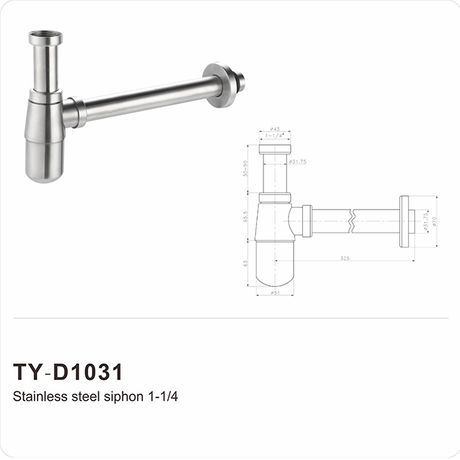 Siphon pour bouteille de lavabo (siphon), 32 mm