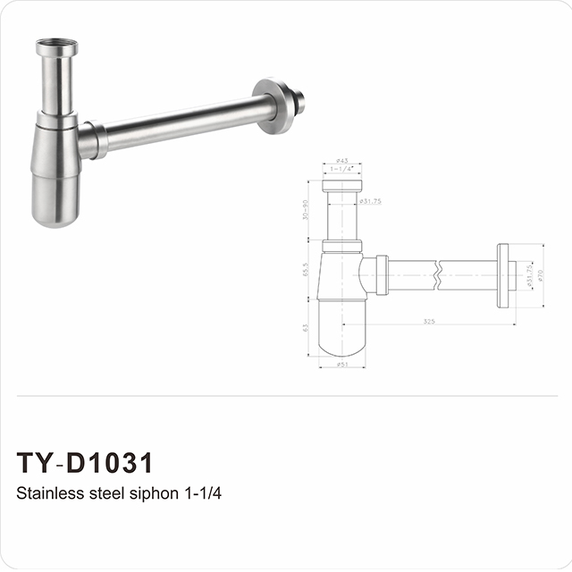 Siphon pour bouteille de lavabo (siphon), 32 mm