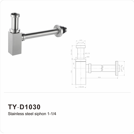 Siphon pour bouteille de lavabo (siphon), 32 mm